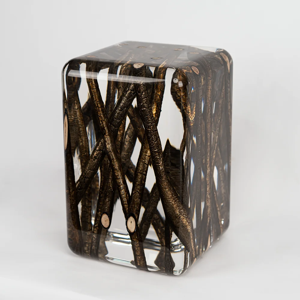 Nberhome acrylic resin luxury epoxy clear 2022  dropshipping side stool lift up coffee table side bed side table wooden