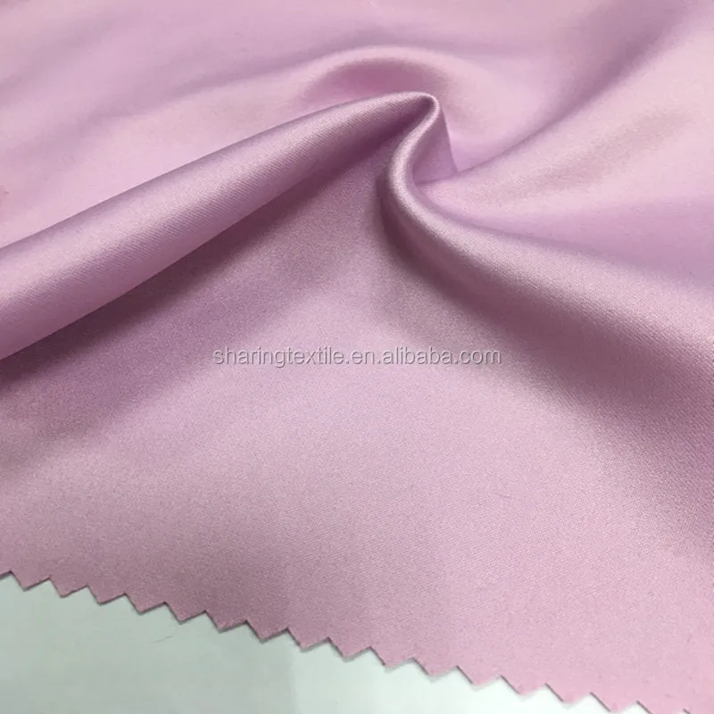 Eco-friendly Recycled Polyester RPET 75D*150D Matte Full Dull Tribute Silk Heavy Duchess Satin Drill Fabric for Bridal Dress