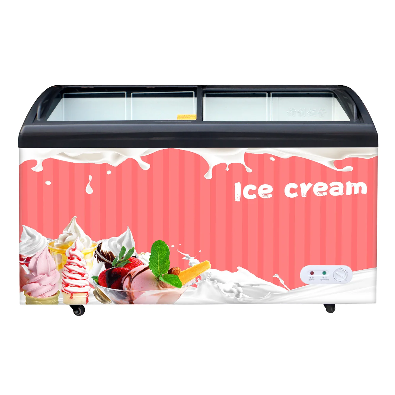 Хорошее качество, изогнутая стеклянная дверь, холодильник для супермаркета, витрина, шкаф, морозильник, криогенный холодильник, Прямая продажа с завода