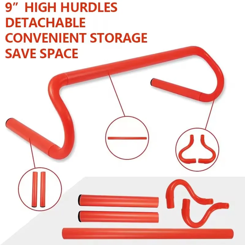 ActEarlier Football Soccer Speed Training Equipment Set 12 Soccer Cones 4 Hurdles Running Parachute Agility Ladder