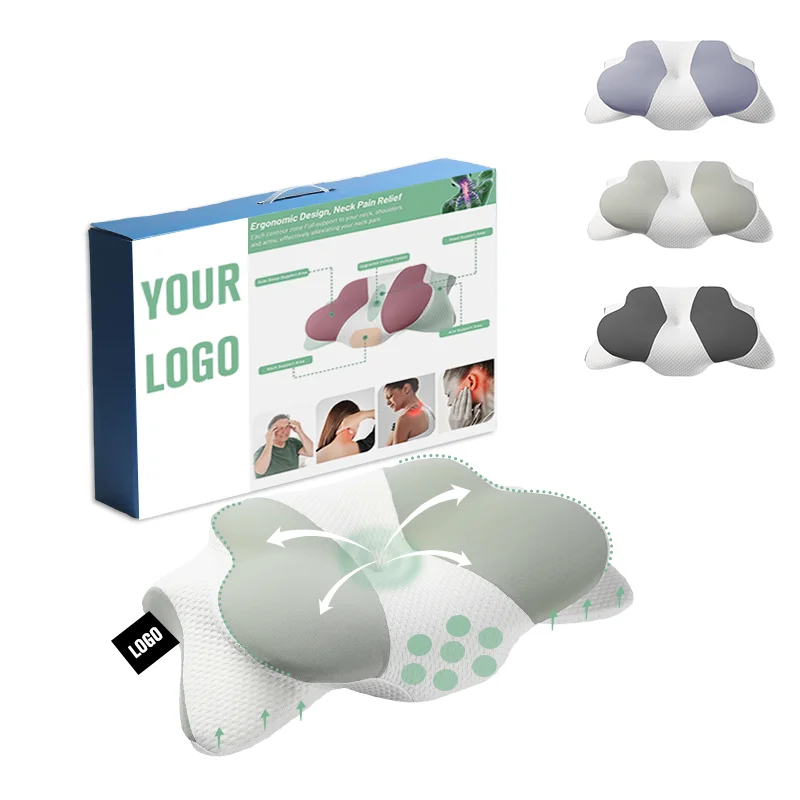 LIANDA P-100 New Shape OEM ODM Other Function Ergonomic Orthopedic Cervical Contour Bed Memory Foam Pillow