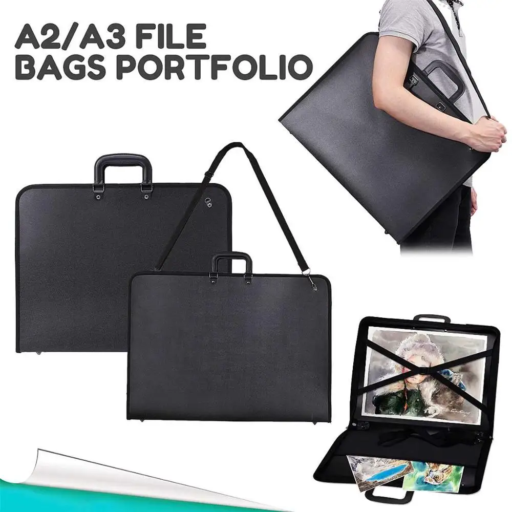 Hot selling  A2/A3 size file folder portfolio folder drawing painting storage bag