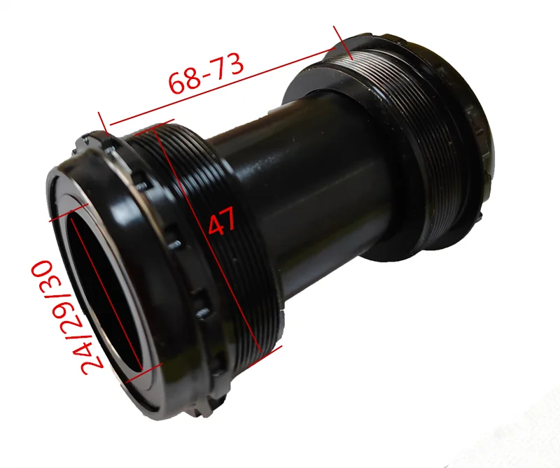 Bike BB Hollow Bottom Bracket 68-73mm Aluminum Alloy Threaded Screw-in Bicycle Axis Waterproof Crank Set Axis Parts
