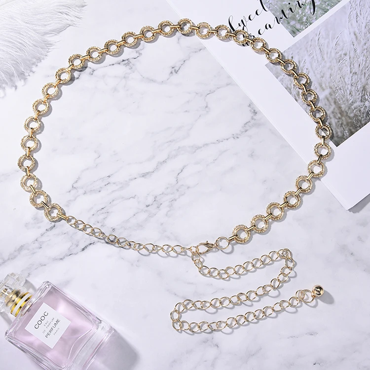 2022 Cheap trendy style iron waistband wholesale excellent quality chain belt for women