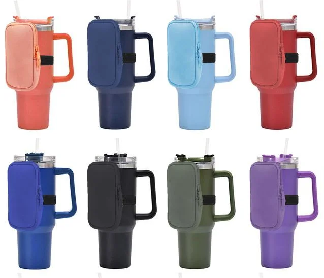 Wholesale Custom Bottle Cooler Bolder mangas de botellas de agua Water Bottles Carrier Bag Neoprene Water Bottle Sleeve Bag Bulk