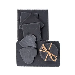 Natural Slate Stone Granite Coasters Plucemats Dish Decoration Table Custom Placemats And Customised Drink Set Coaster