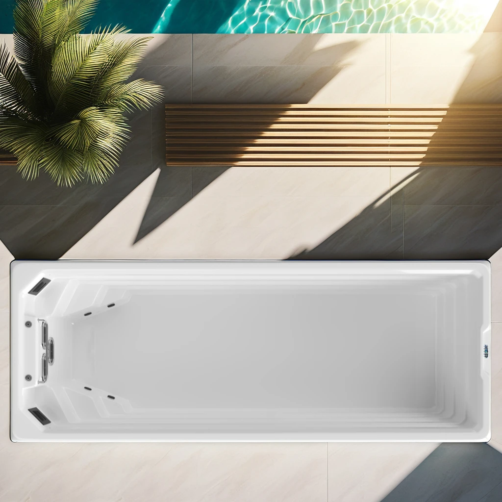 Acrylic 4.5m Swim Spa Pool with Balboa Ozone Control System for Outdoor Hydro Massage Designed for Adults & Endless Pools