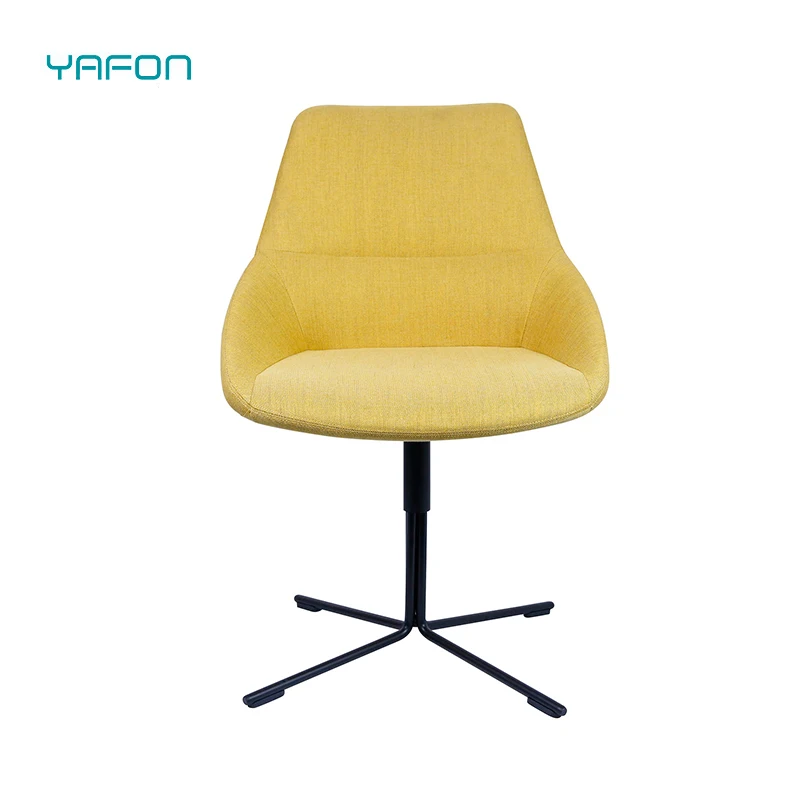 Most Practical Modern Office Furniture Four Stars Steel Legs Office Chair with Injection Foam