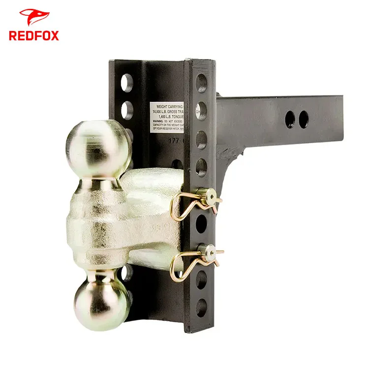 China Making Hitch ball 50mm giant novelty trailer adjustable steel double ball towing mount