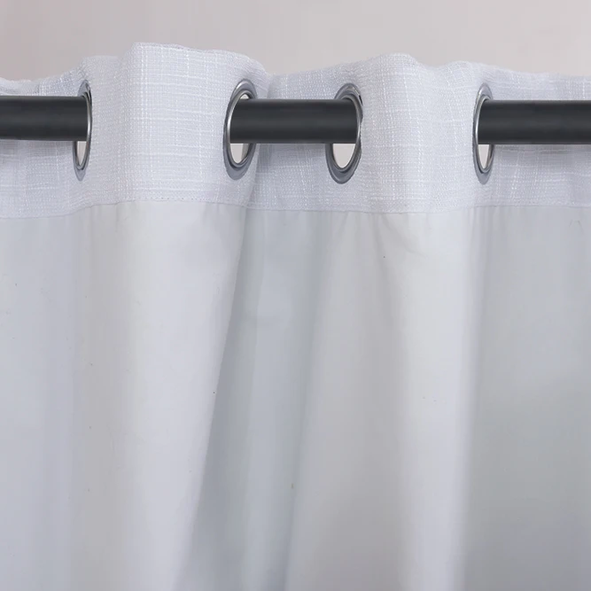 custom Luxury European style hotel curtains   Double Layer linen 100% blackout curtains