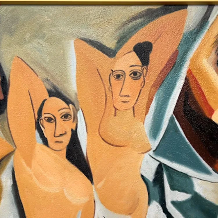 Avignon Girls Canvas Wall Art by Pablo Picasso Famous Painting Printed on Canvas Reproduction