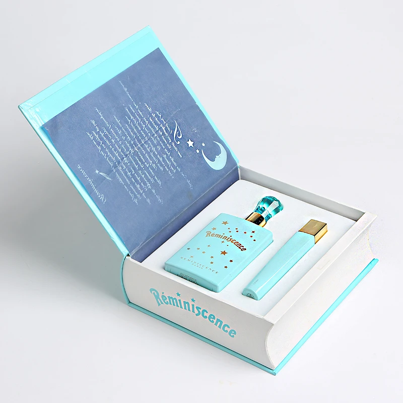 
Factory Price 2020 Custom Logo Book Shape Jewelry Case Perfume Cardboard Boxes Gift Packaging Book 