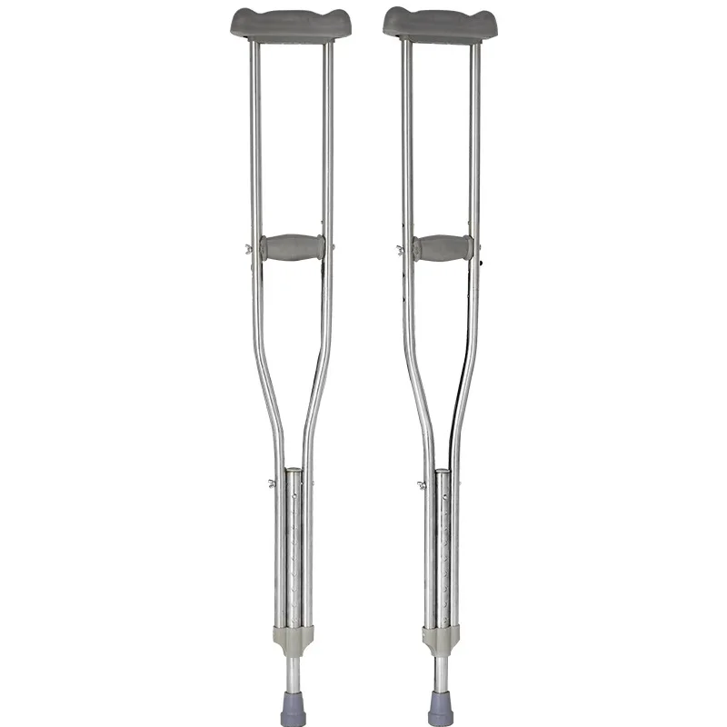 Medical Aluminum Adjustable Collapsible Telescopic Axillary Walking Underarm Crutches for Adult