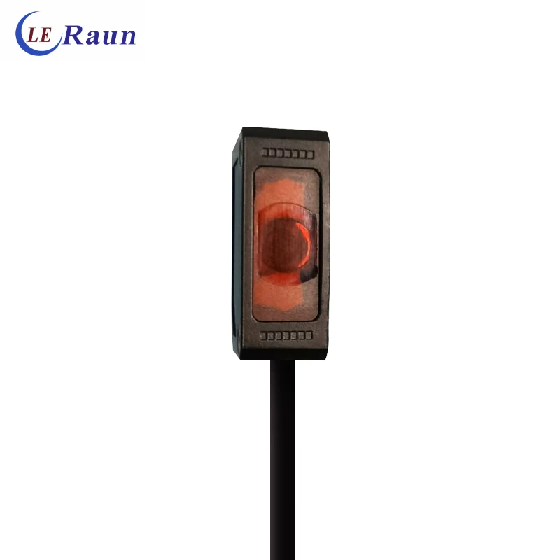 Leraun Square Photoelectric Sensor Switch with Sensing Distance 100mm-5m Through beam Diffuse Reflection Photoelectric Sensor