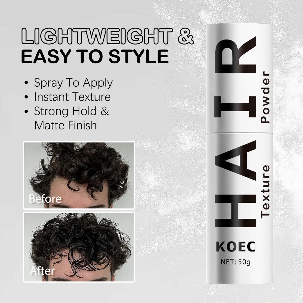 KOEC Hair Texturizing Powder Private Label Styling Powder Matte Texture Hair Spray Strong Hold  Instant Volume dust Dry Shampoo