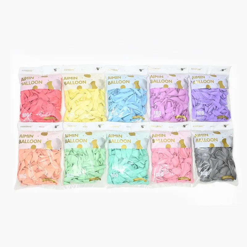 12 Inch 2.8g 100 pcs Macaron Color Balloon Wholesale Wedding Decoration Birthday Party Balloon Advertising Printing Balloon