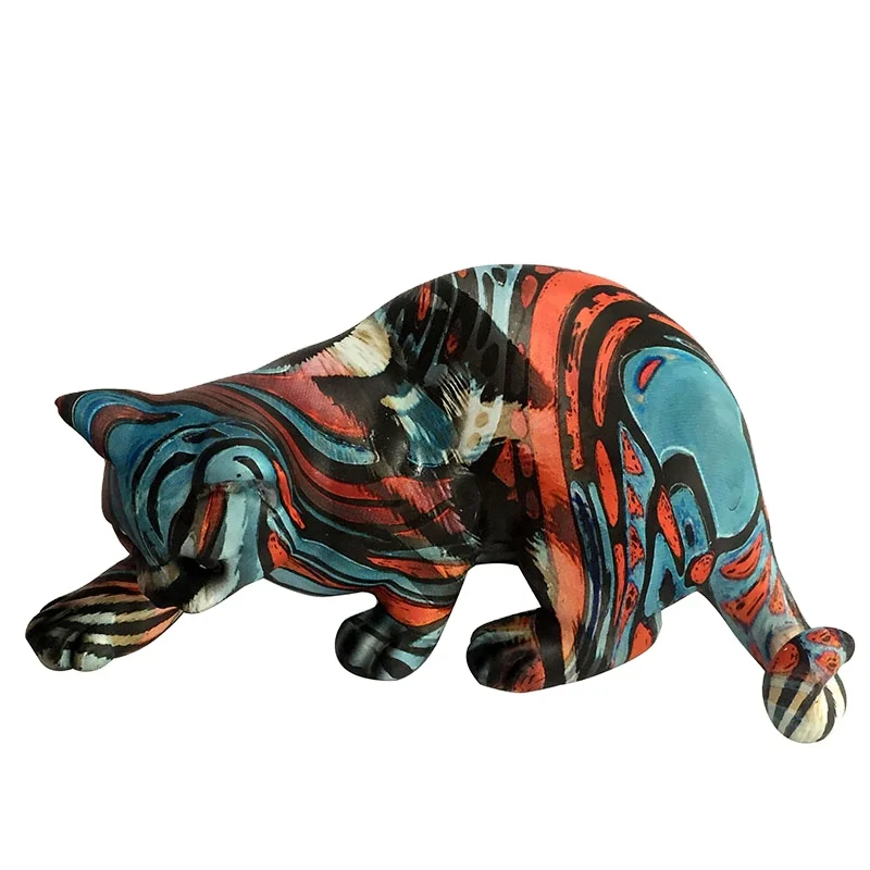 2021 3D print cat resin art crafts for table decor adorable unique design animal model for home decoration miniature statue gift