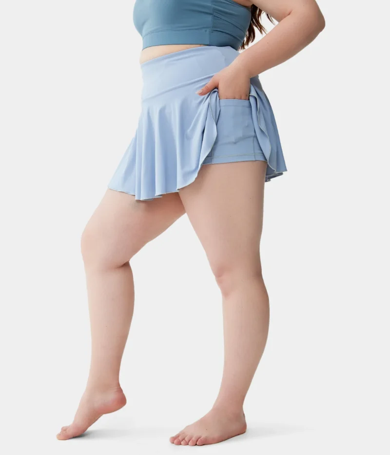 Женская спортивная эластичная плиссированная юбка для активного отдыха, для бега, гольфа, тренировок