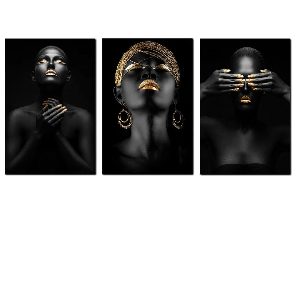 
Living Room Dining Room Porch Picture Frame Picture Core African Woman Oil Painting Wall Decor Art 