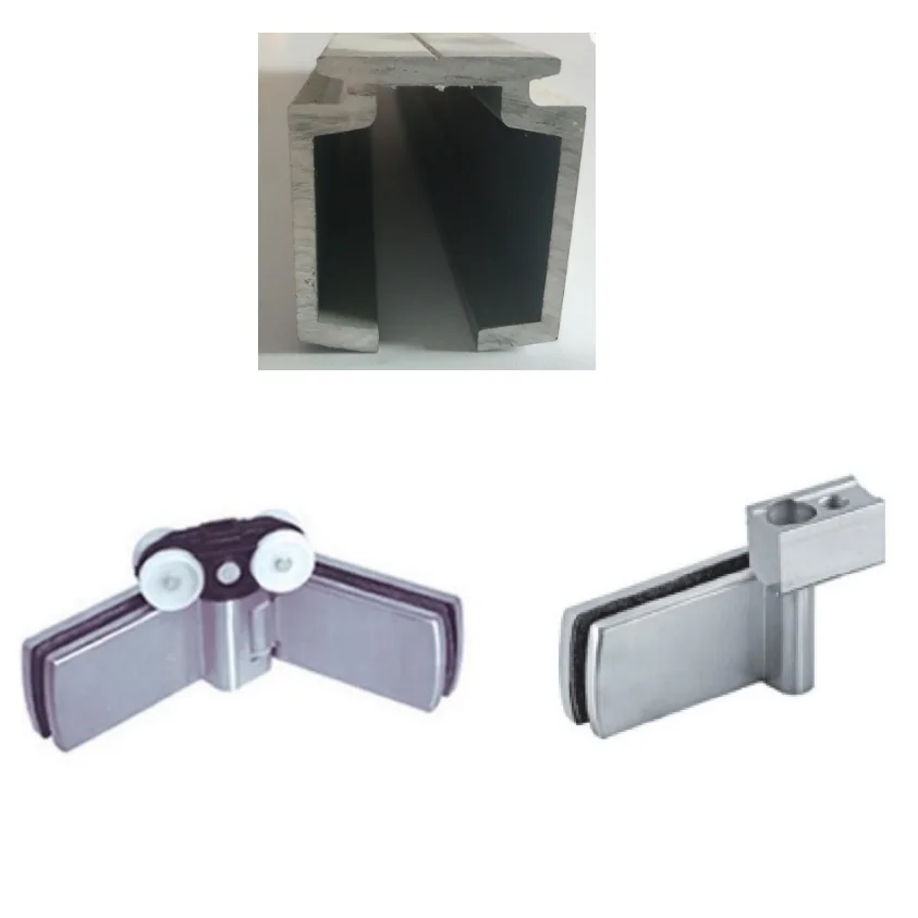 Everstrong glass folding door system up track accessories  and frameless bi  fold glass  door hardware fitting