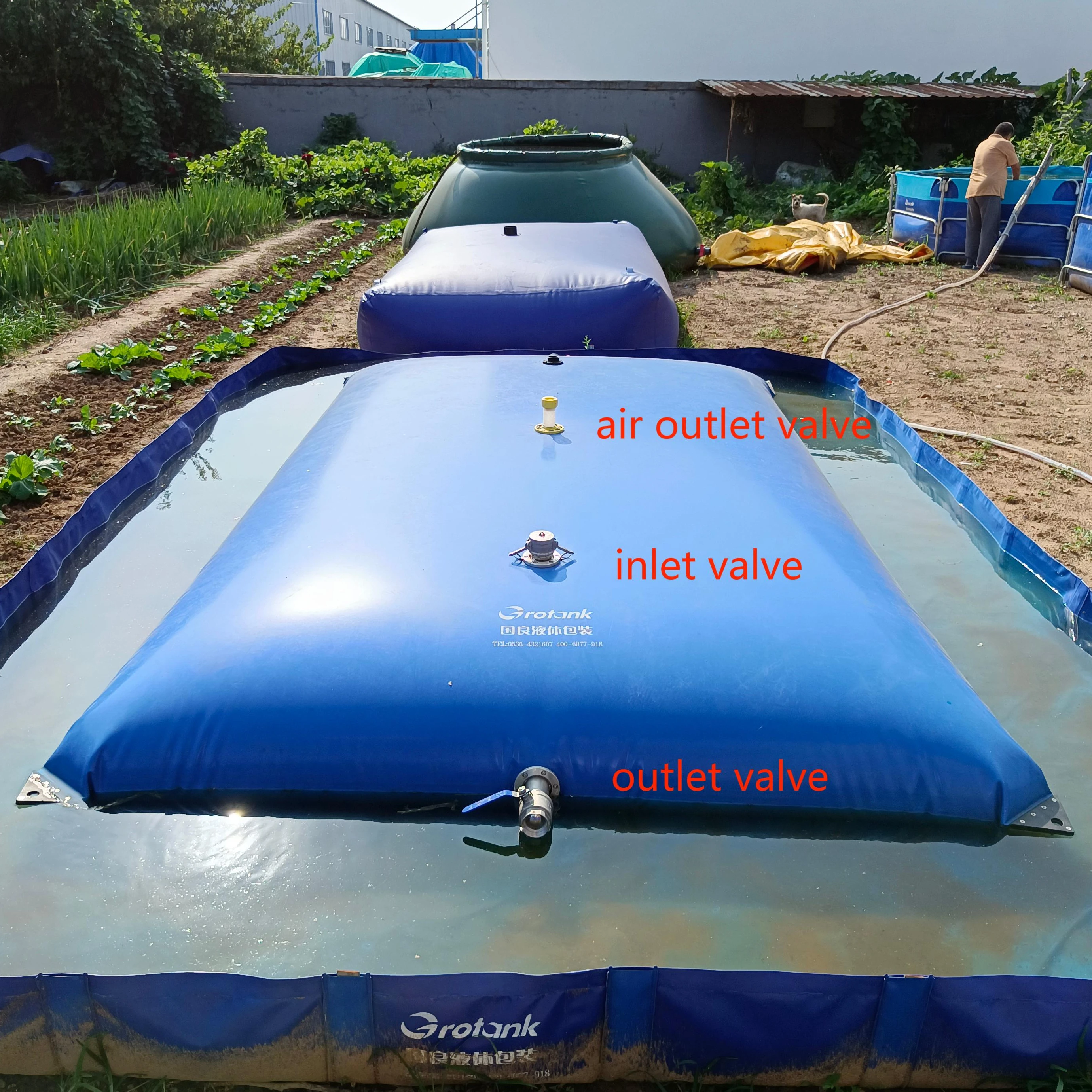 high quality 10000 litre Grotank polyether type polyurethane flexible pillow water tank bladder