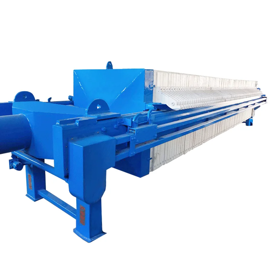 Automatic membrane filter press with auto-cloth washing device for waste water