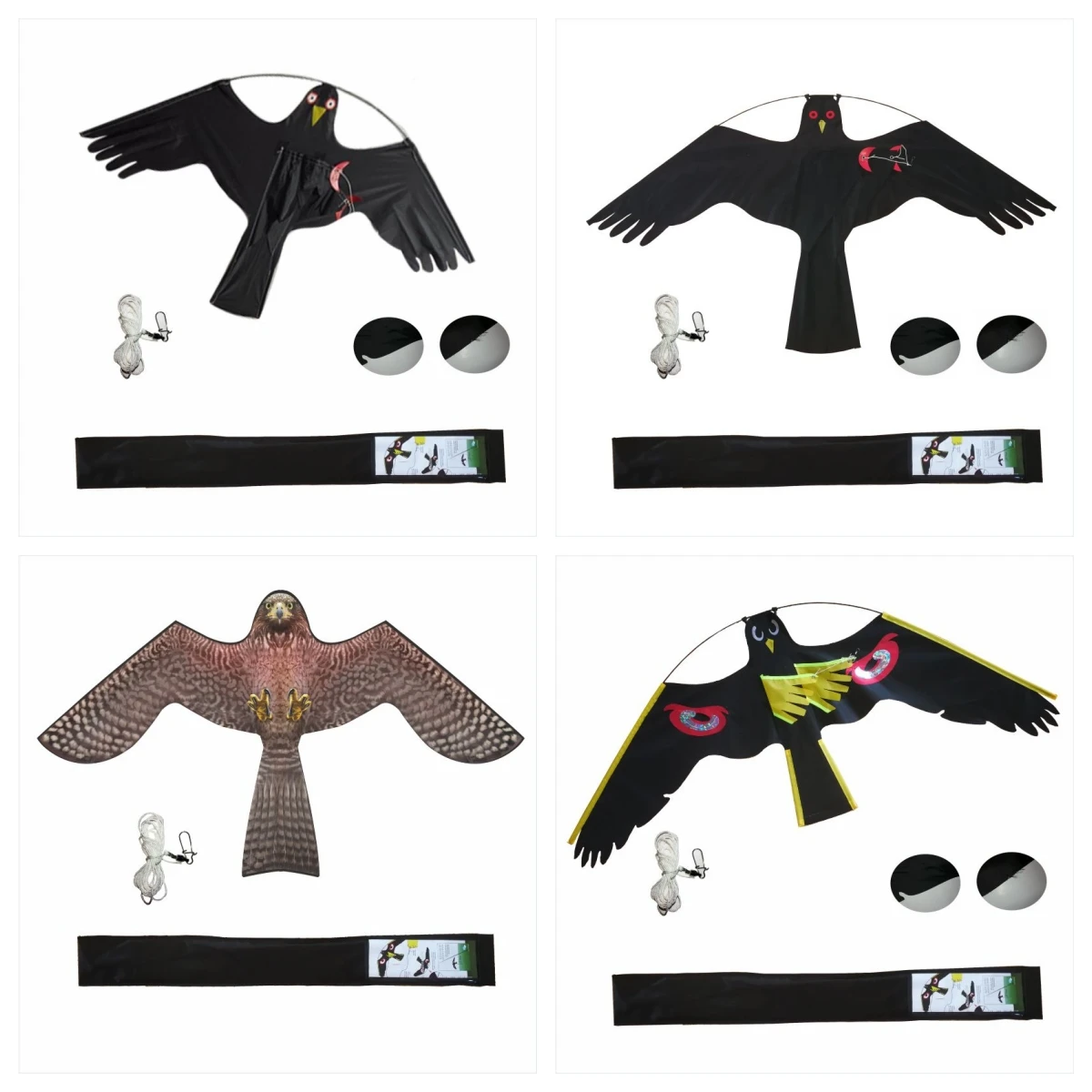 Chinese Manufacturer Supply Farmland Flying Reflective Eyes Bird Repelling Eagle Bird Scarer Hawk Kite