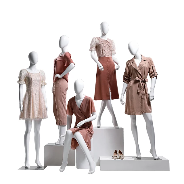 Boutique Garment Shop Woman Mannequin Clothing Store Half Body fiberglass female Mannequin With Base And Wheels