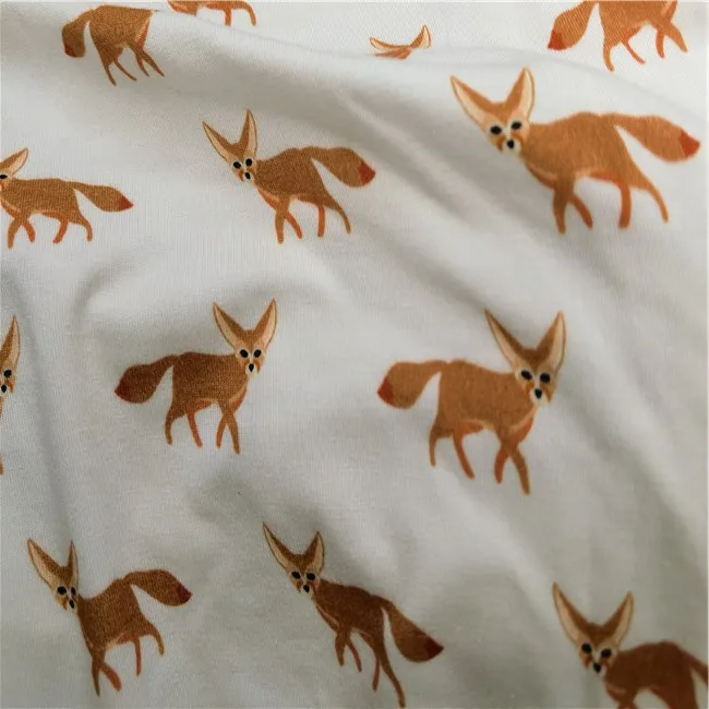 Printed Bamboo Elastic Jersey Knit Fabric