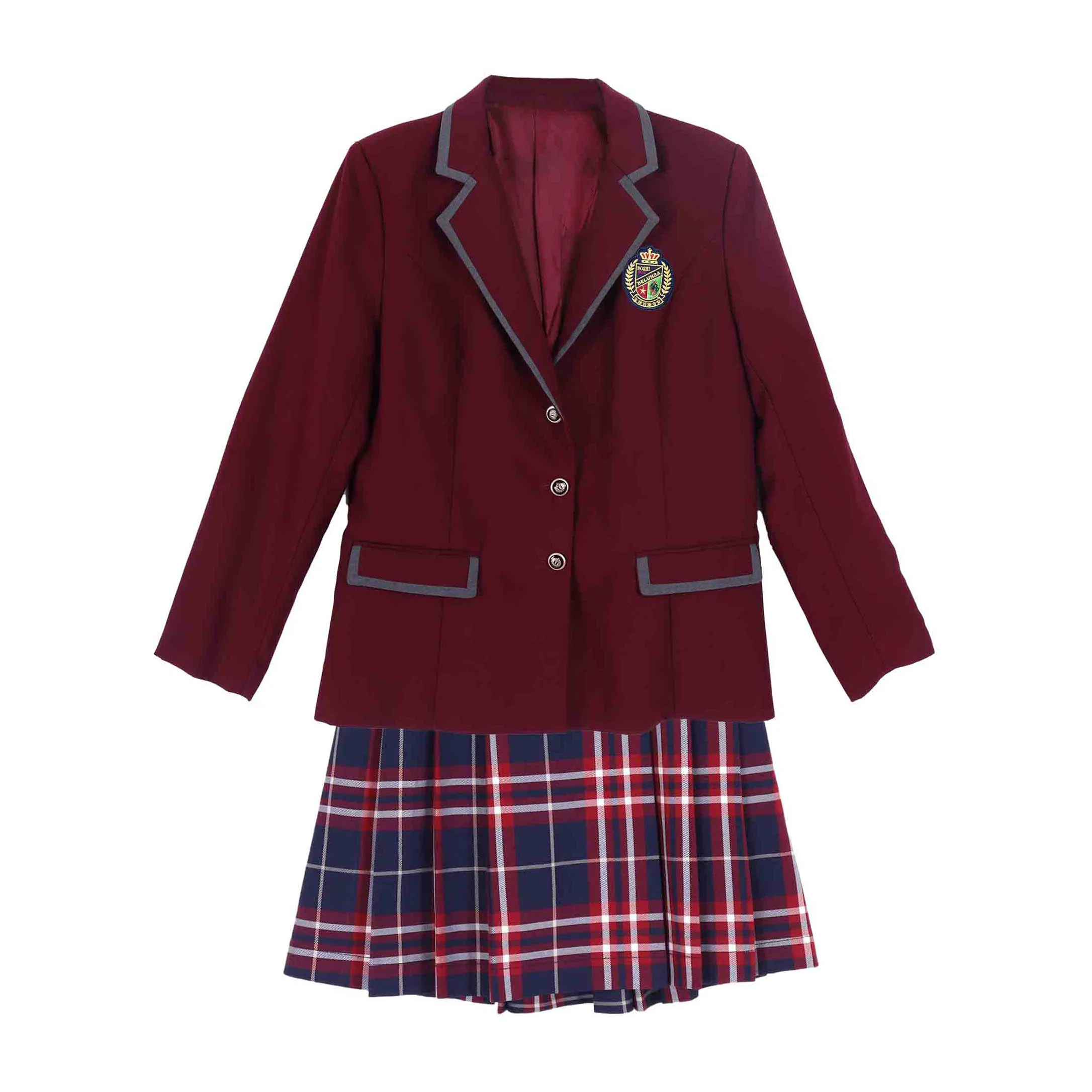 Wholesale Custom Naughty School Girls In Uniform Blazer Set for Primary and Kindergarten School Uniform for Girls