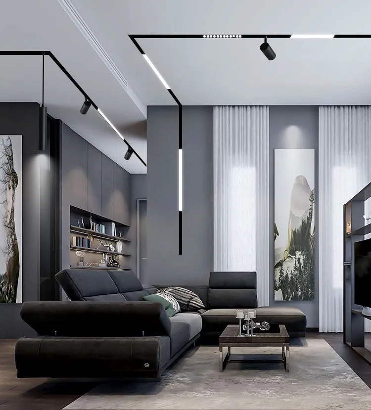 6000k Magnet Led Track Lights Modern Adjustable Magnetic Spot Light for Indoor Used Cri90 3000k 4000k Aluminum 90 80 Rohs Ce 12W