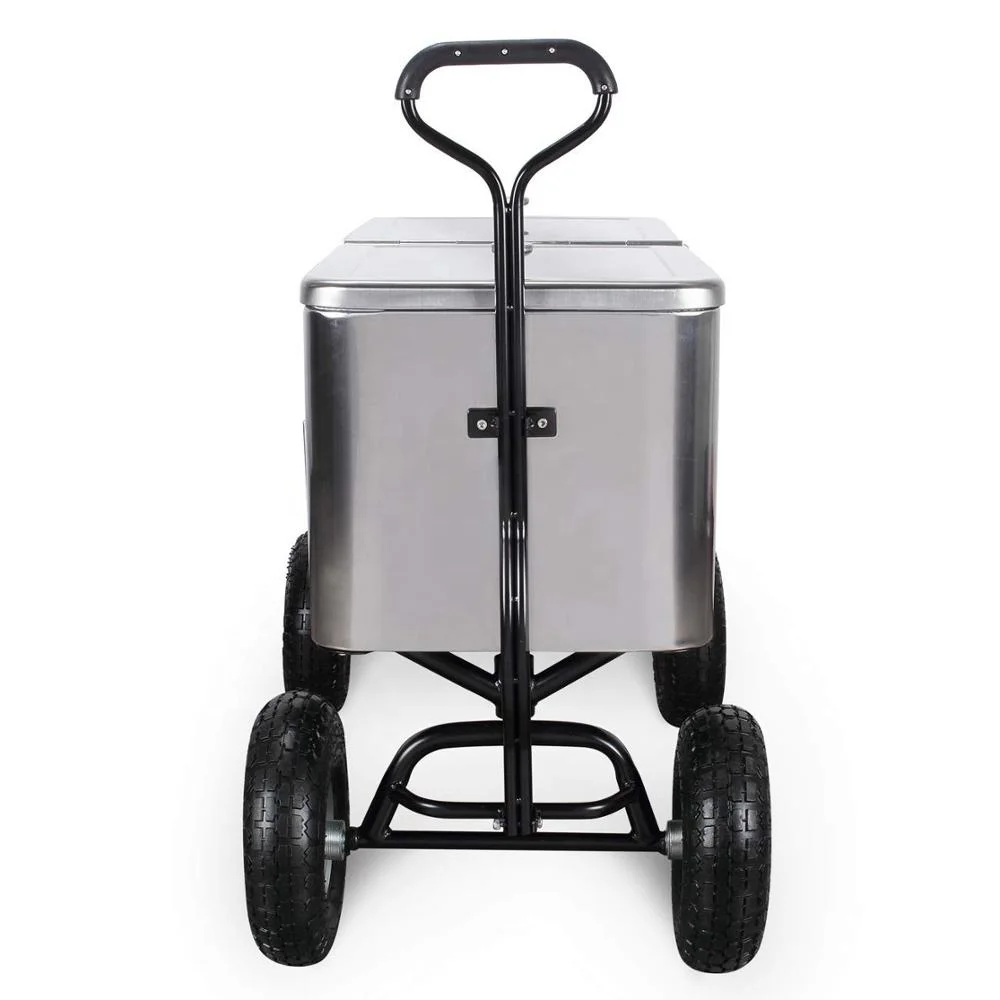80QT Cooler Cart With 10 Inch Inflatable Wheels