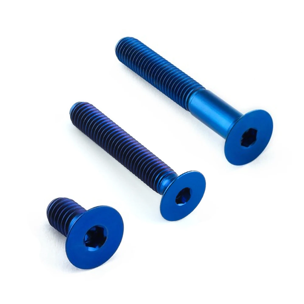 Titanium Bolts For Honda Wheel Hub Disc Brake Fairing Banjo Socket Countersunk Flat Head 10Mm M4 X60Mm M6X1.0 M10 Titanium Bolts