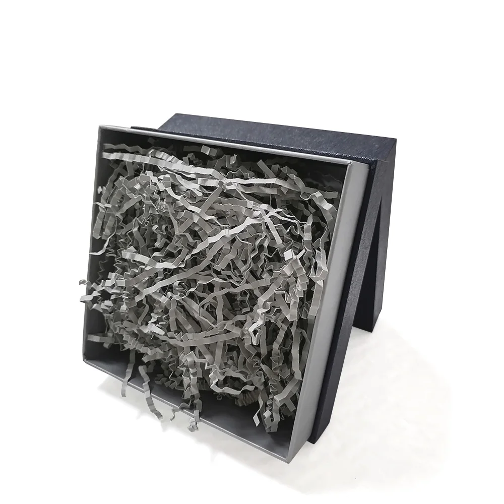 2/3/4/5MM Professional navy blue shredded package recycle black high grade decorative paper raffia crinkle paper shred