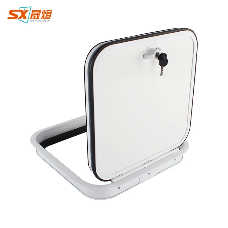 
White Black Frame Exterior RV caravan Hatch for motorhome accessories 