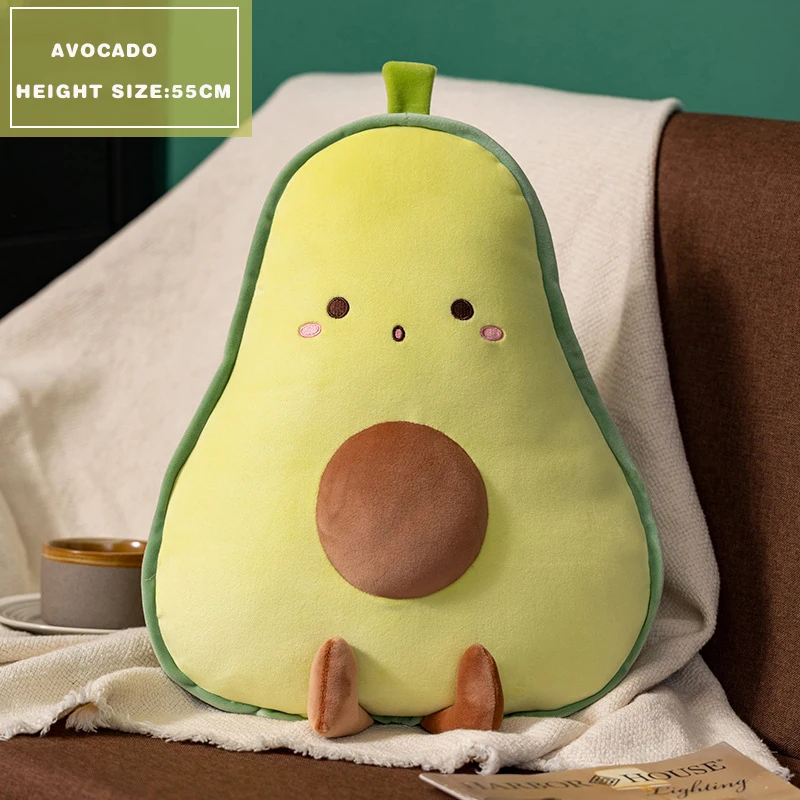 Hot Sale Fruit Super Soft Stuffed Kawaii Mushroom Banana Avocado Carrot Pillow Toy Plushie Washable Plush Toys Kids Children