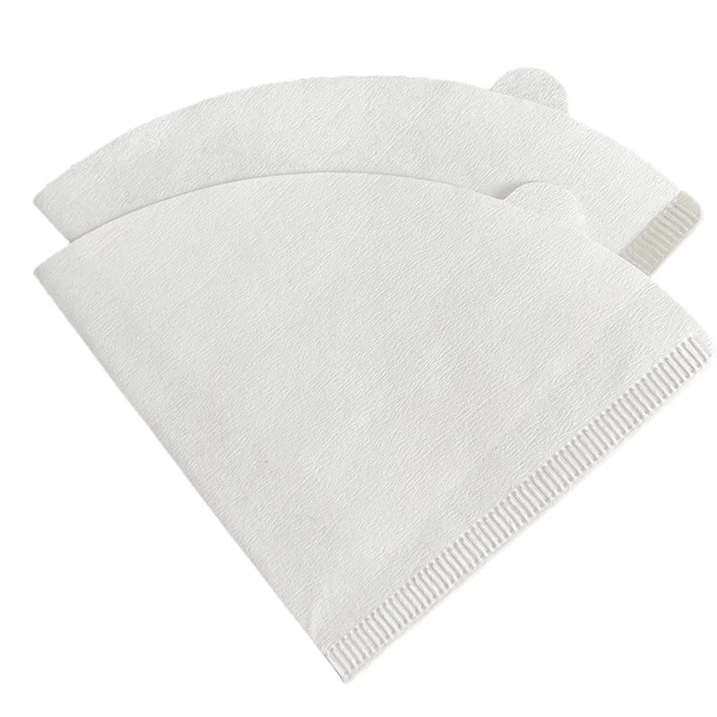 1-4 Cups Food Grade V Shape Cone Coffee Paper Filters with Ear