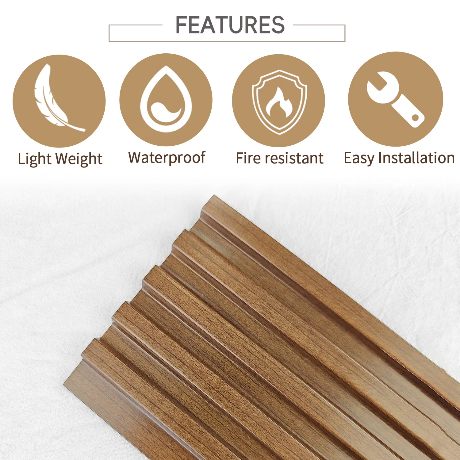 Auuan  Waterproof PS wall cladding pvc panel For Interior Decoration