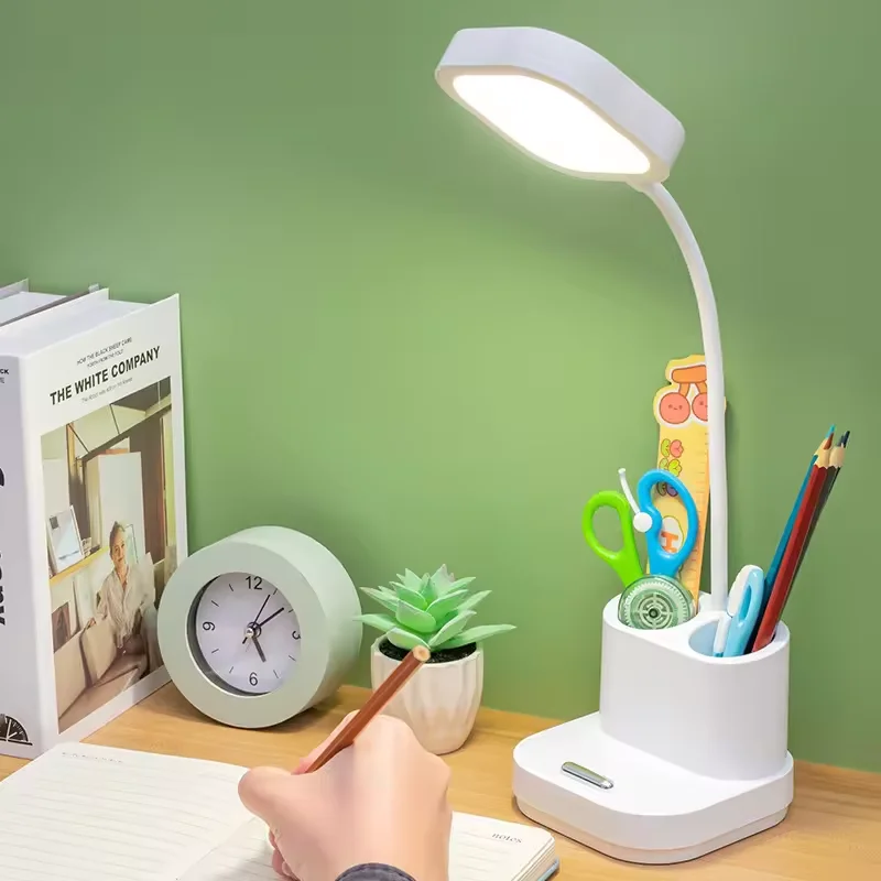 Infinite New Design Touch Control Sand Painted Desk Lamp Dormitory Bedroom Reading Rechargeable Desk Lamp