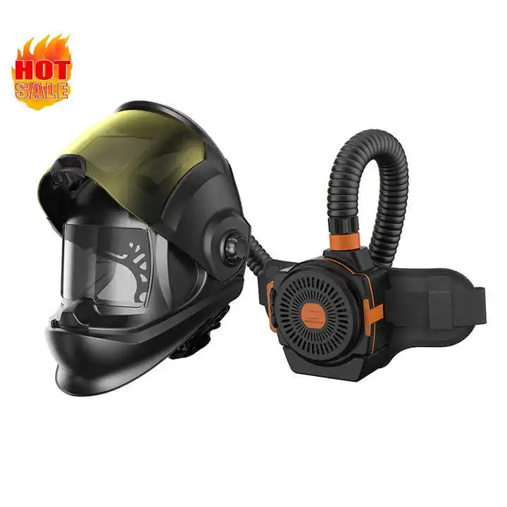 Flip Up Welder Helmet Iron Man Face Protection With P3 Class Air Filter Respirator CE Certificate Auto-darkening Welding Helmet
