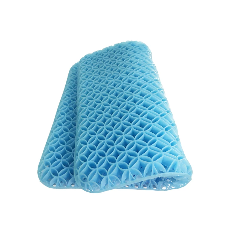 Гелевая подушка сиденья синего цвета Двойная Толстая Подушка из ТПЭ для длительного сидения с нескользящим покрытием дышащие сотовые подушки стула