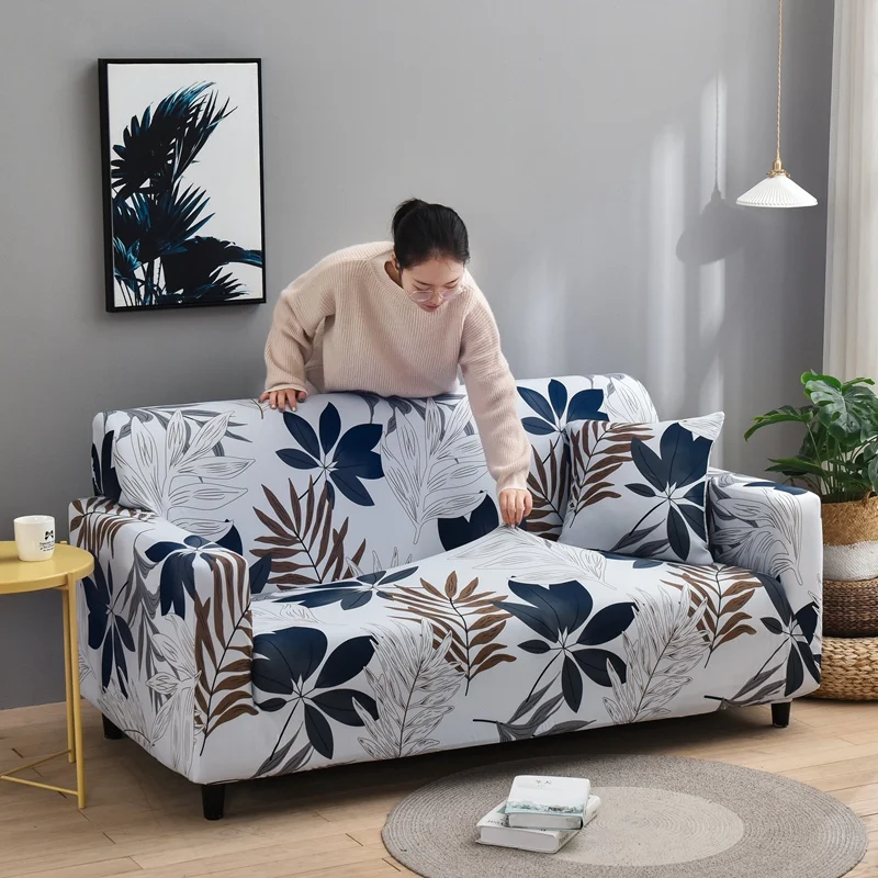 Новинка, чехол для дивана Loveseat из спандекса с принтом, Чехол для мебели на кресло, чехол для дивана на 2 места