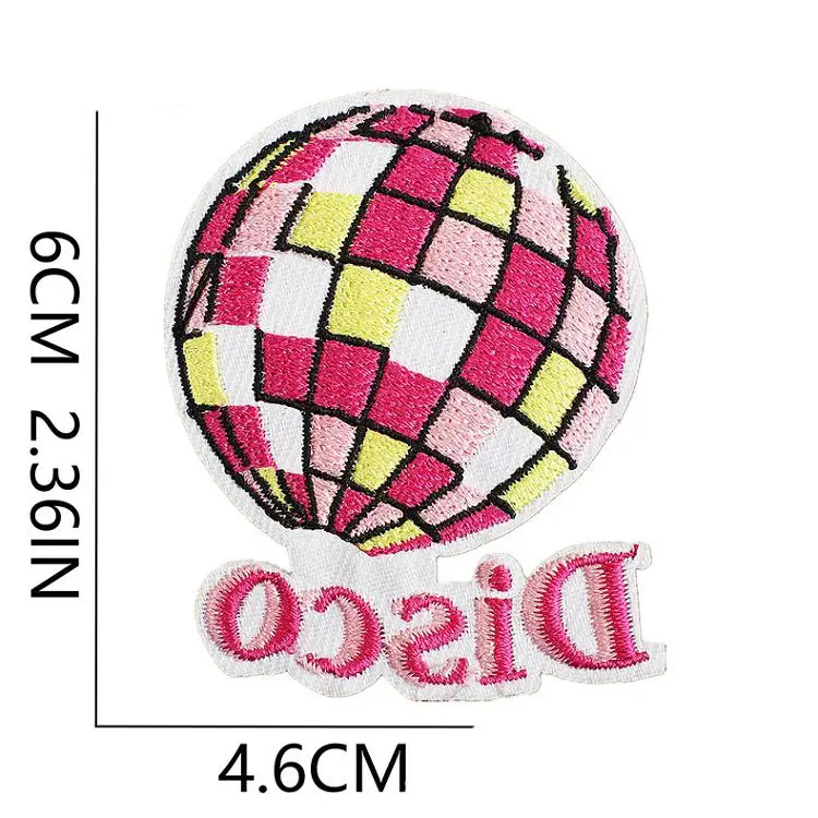 Wholesale 3D personalized Neon hot pink assorted western embroidery patches iron on small tongue trucker hat patch heat transfer