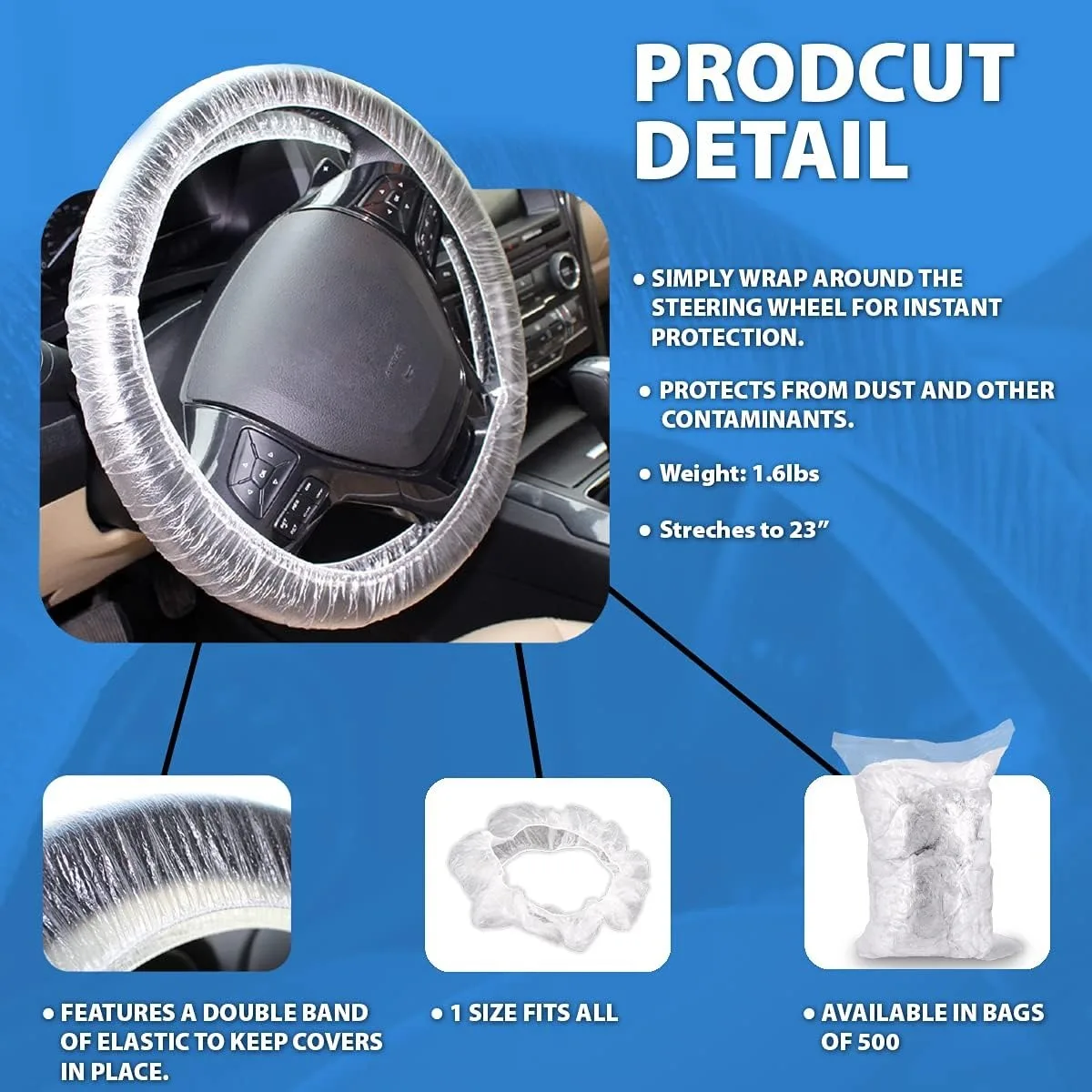 low price wholesale customized disposable truck steering wheel cover for car accessories