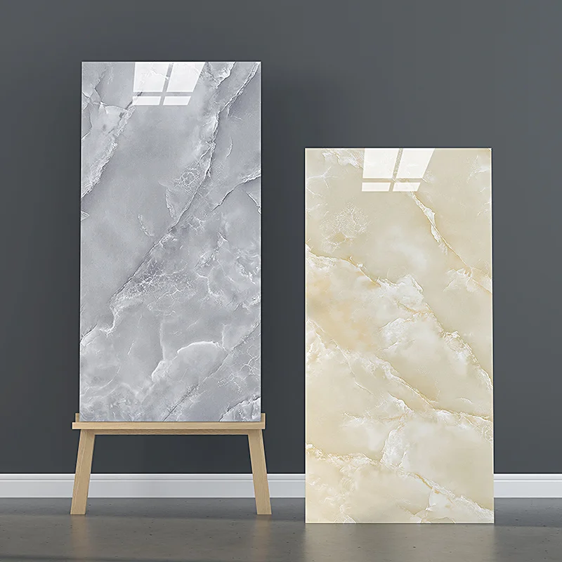 PET foam faux marble tile  30cm 60cm imitative foam marble tile artificial stone veneer man-made stone wallpaper
