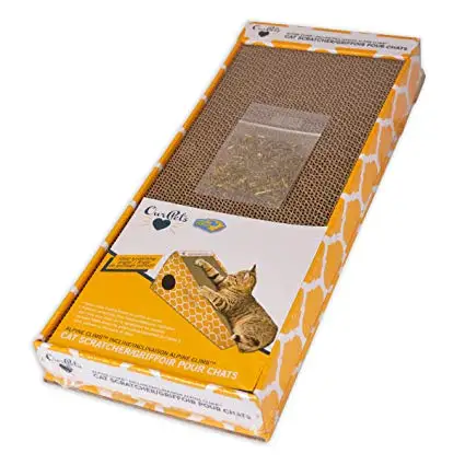 Pet scratch pack corrugated cardboard cat scratcher  cat scratching board enclosing catnip cat cardboard scratch