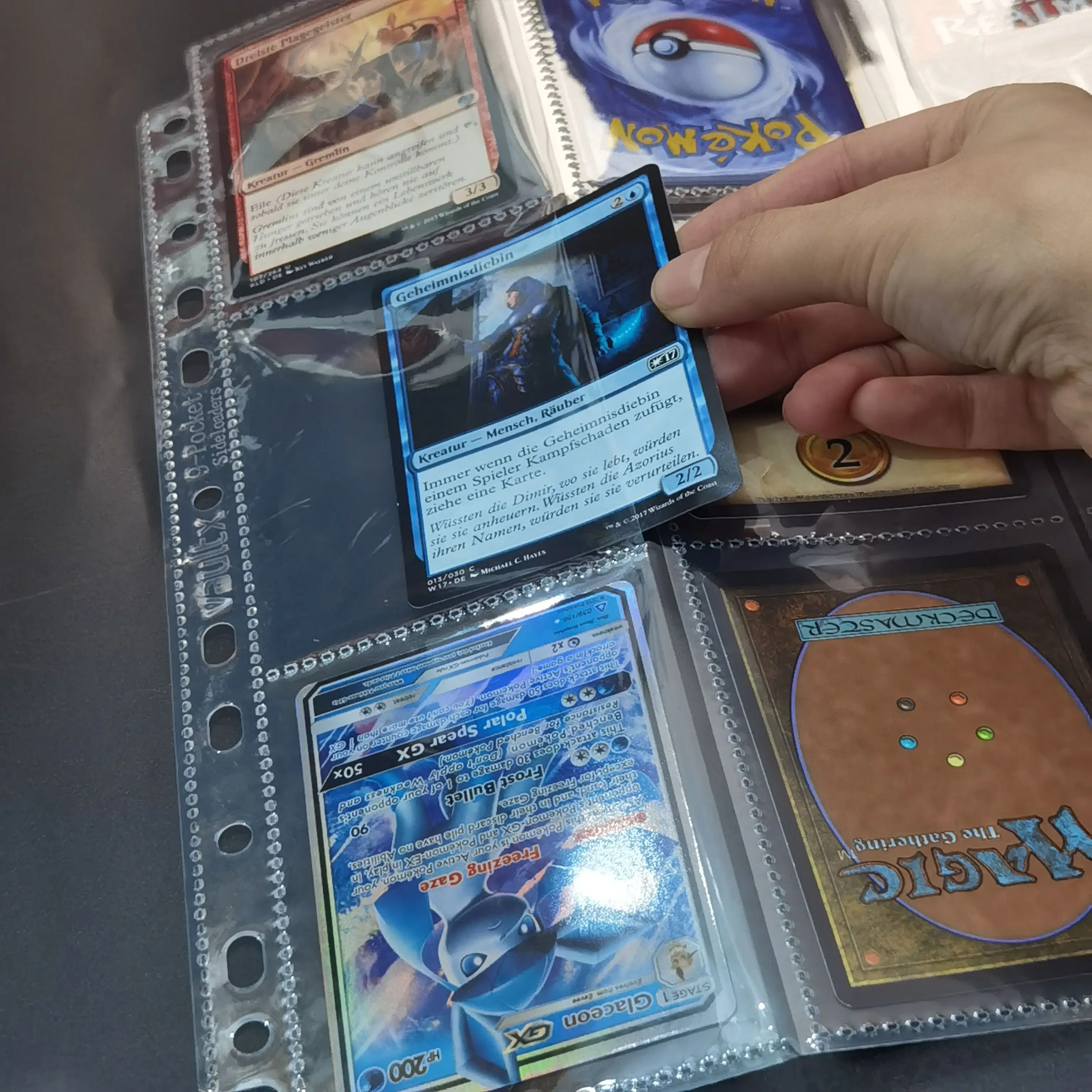 Board game card holder card collection Binder album Page Collection 9 Pockets card collector