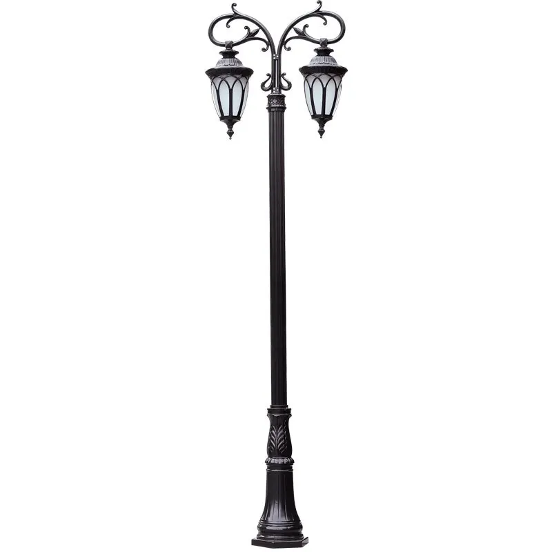 outdoor luxury antique landscape cast iron aluminum garden street lighting pole for villas community lamp light