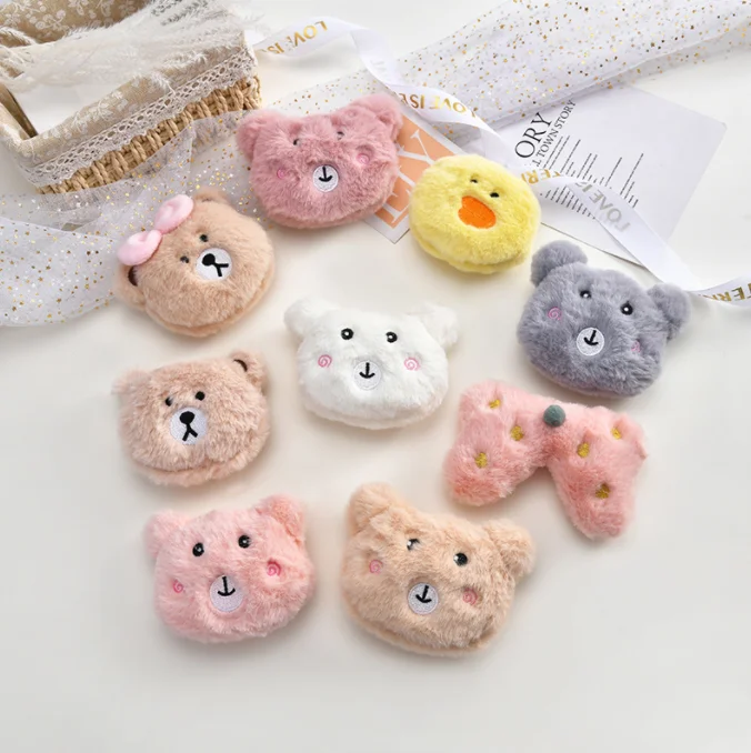 Wholesale cartoon cotton filled bear doll bag wall pendant decoration plush brooch handmade DIY hair tie accessories crafts