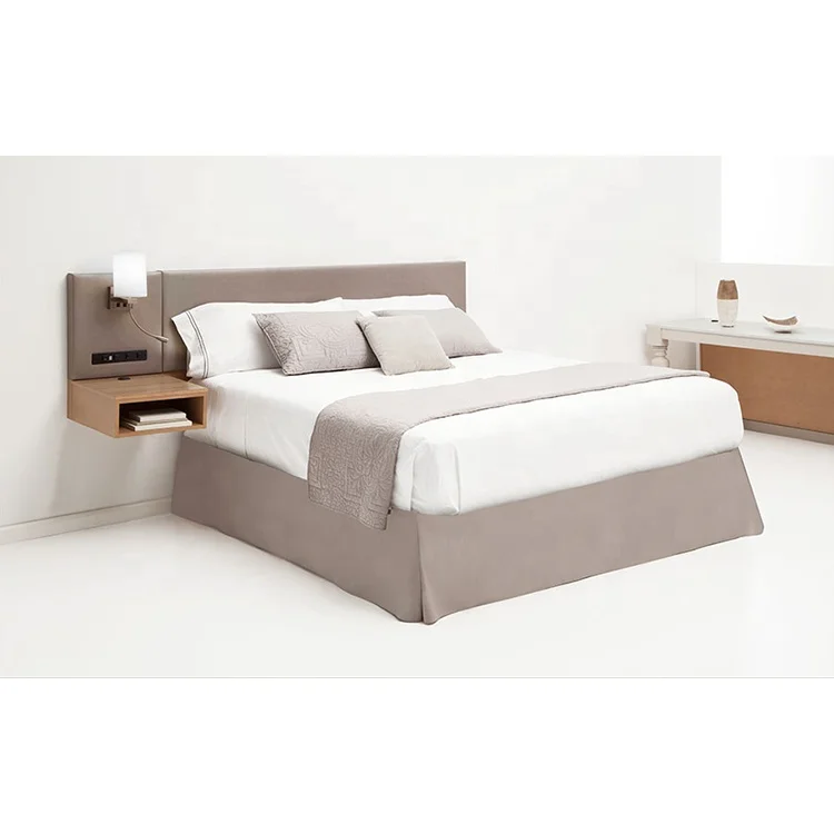 Modern Design Hotel Room Furniture Set King Size Bed Wooden Headboard Panel Bedroom Sets 5 Star Hotel Furniture